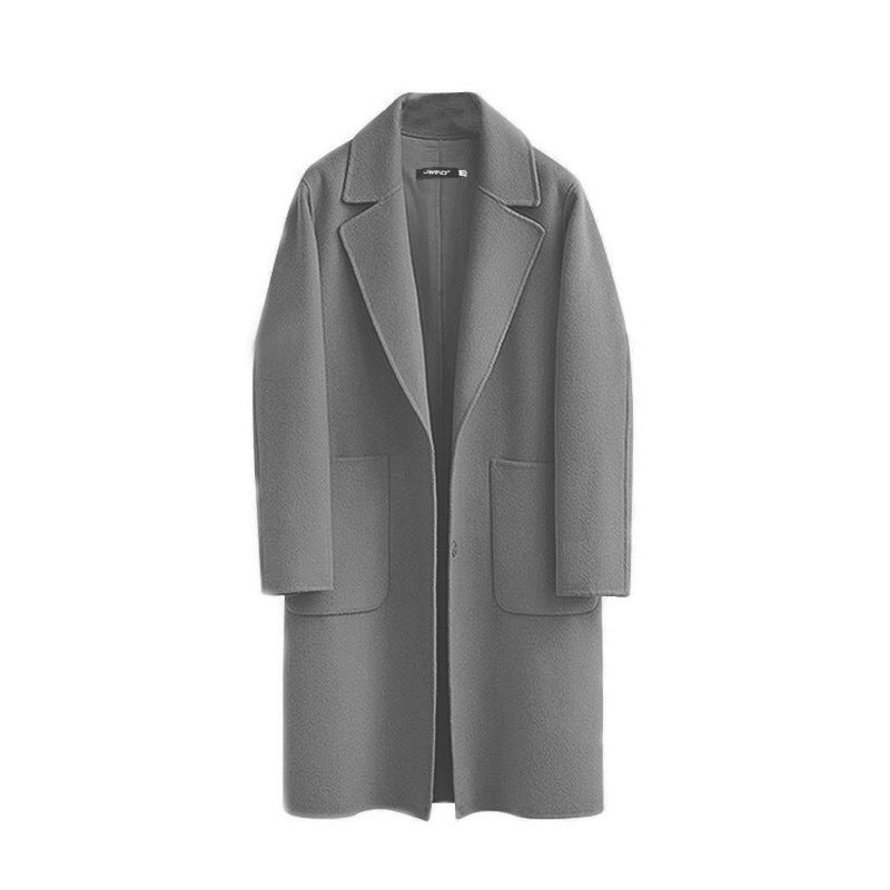 Autumn and winter women's double-sided woolen coat, European and American new long loose woolen coat, women's woolen coat - 2bazar4