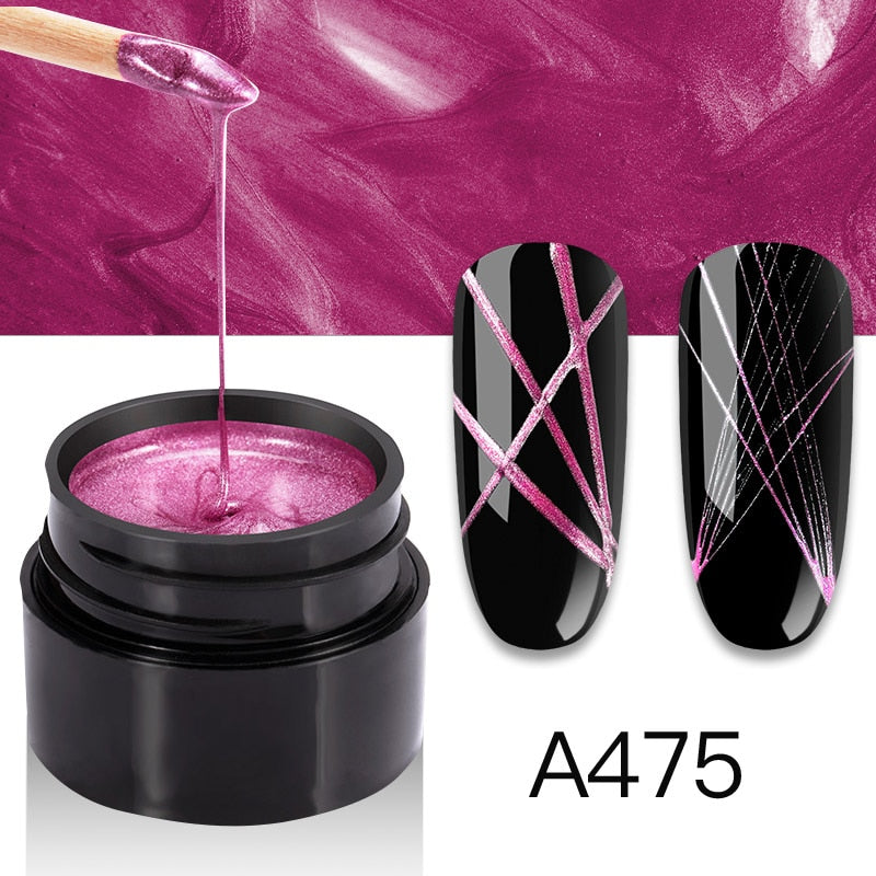 ROSALIND Gel Spider Line For Nails Art Gel Polish UV Colors Painting Gel Nail Polish Spider Gel Lacquer Web Stickers Gel Polish - 2bazar4