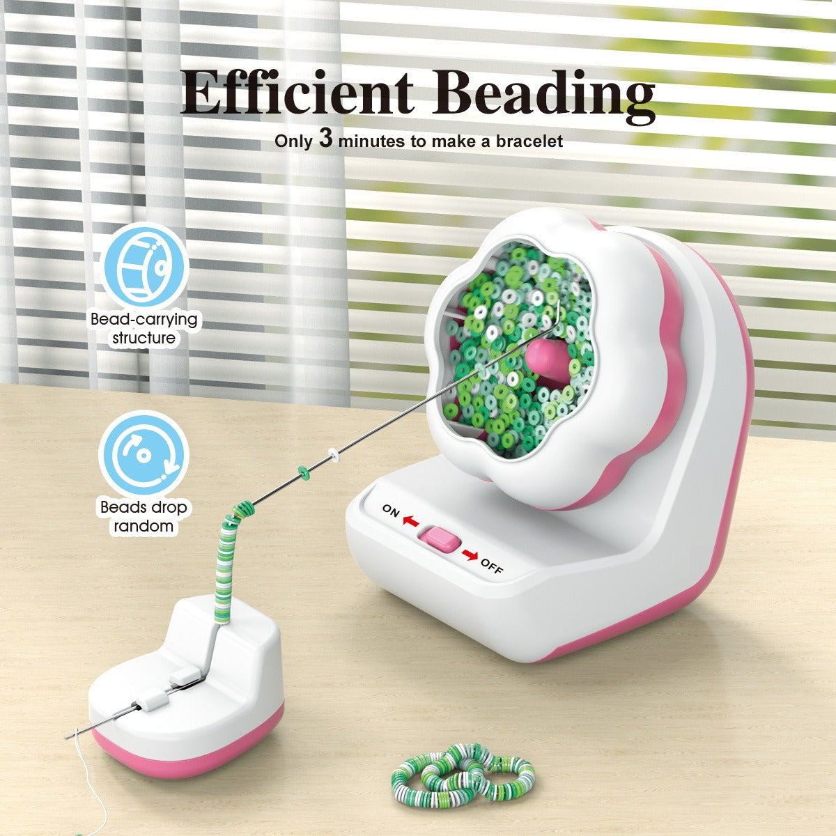 Electric automatic beading machine beading bowl DIY manual beading machine soft ceramic rice bead beading tool beading tool - 2bazar4