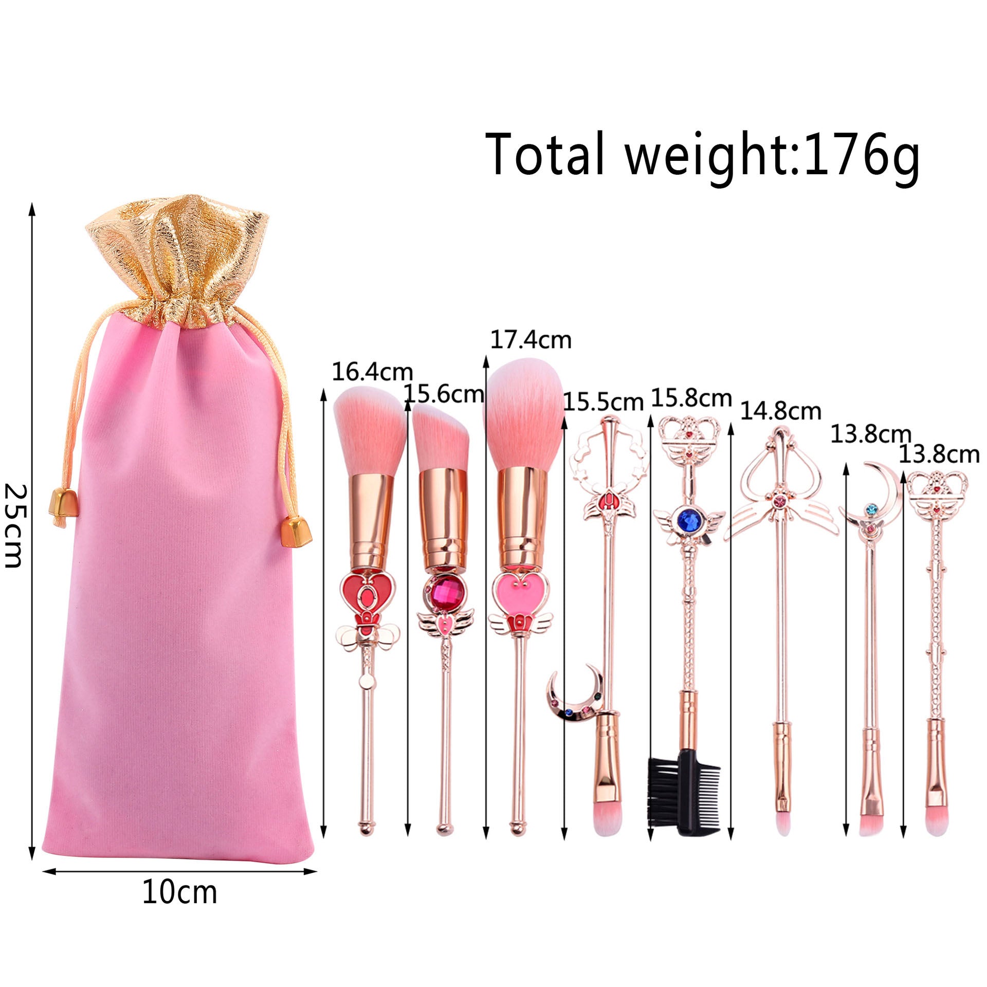 Sailor Moon Makeup Brush Tool Set Unicorn Wet and Wild Anime Peripheral Gifts - 2bazar4