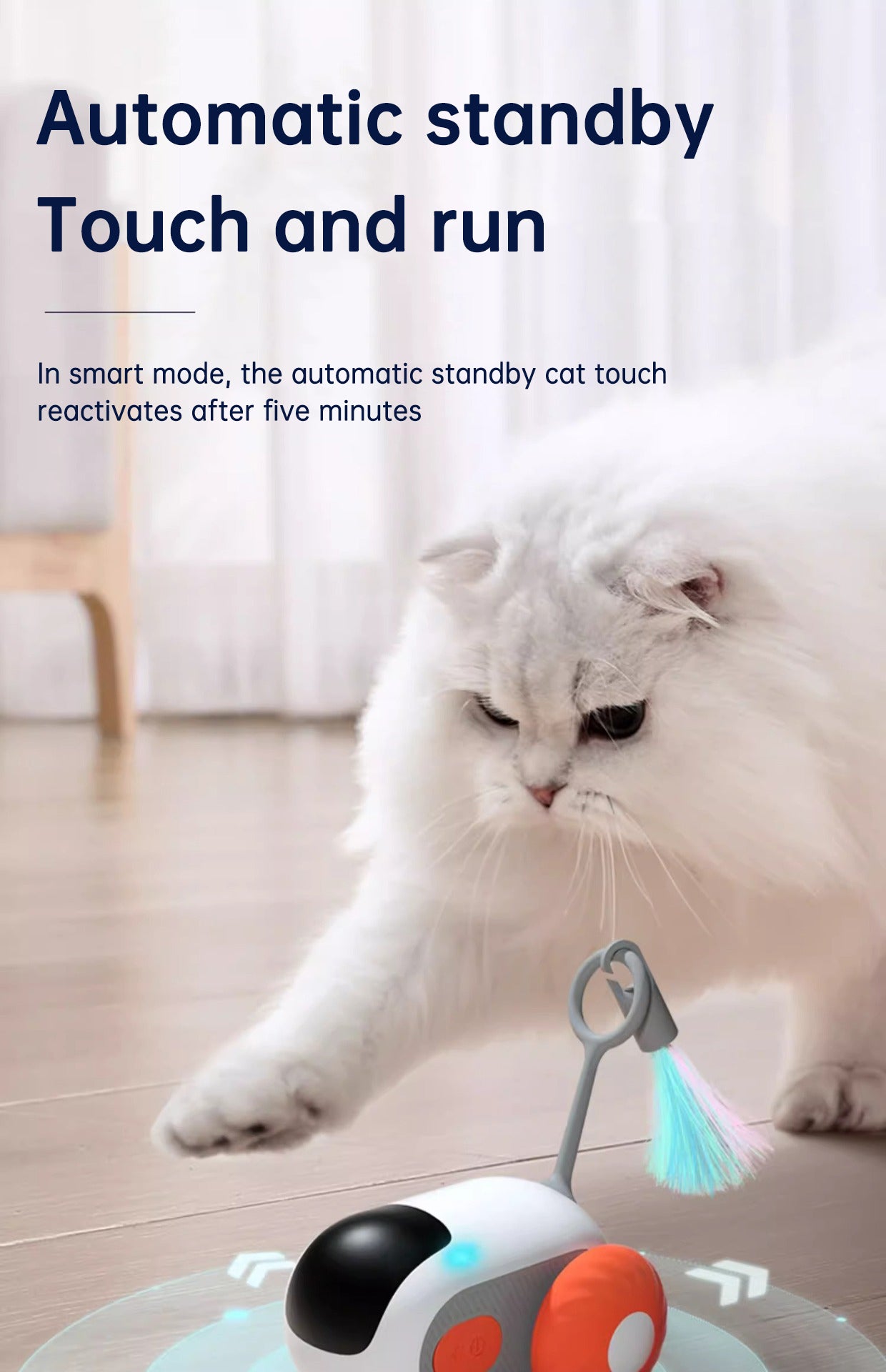 Remote Control Interactive Cat Car Toy USB Charging Chasing Automatic Self-moving Remote Smart Control Car Interactive Cat Toy P - 2bazar4