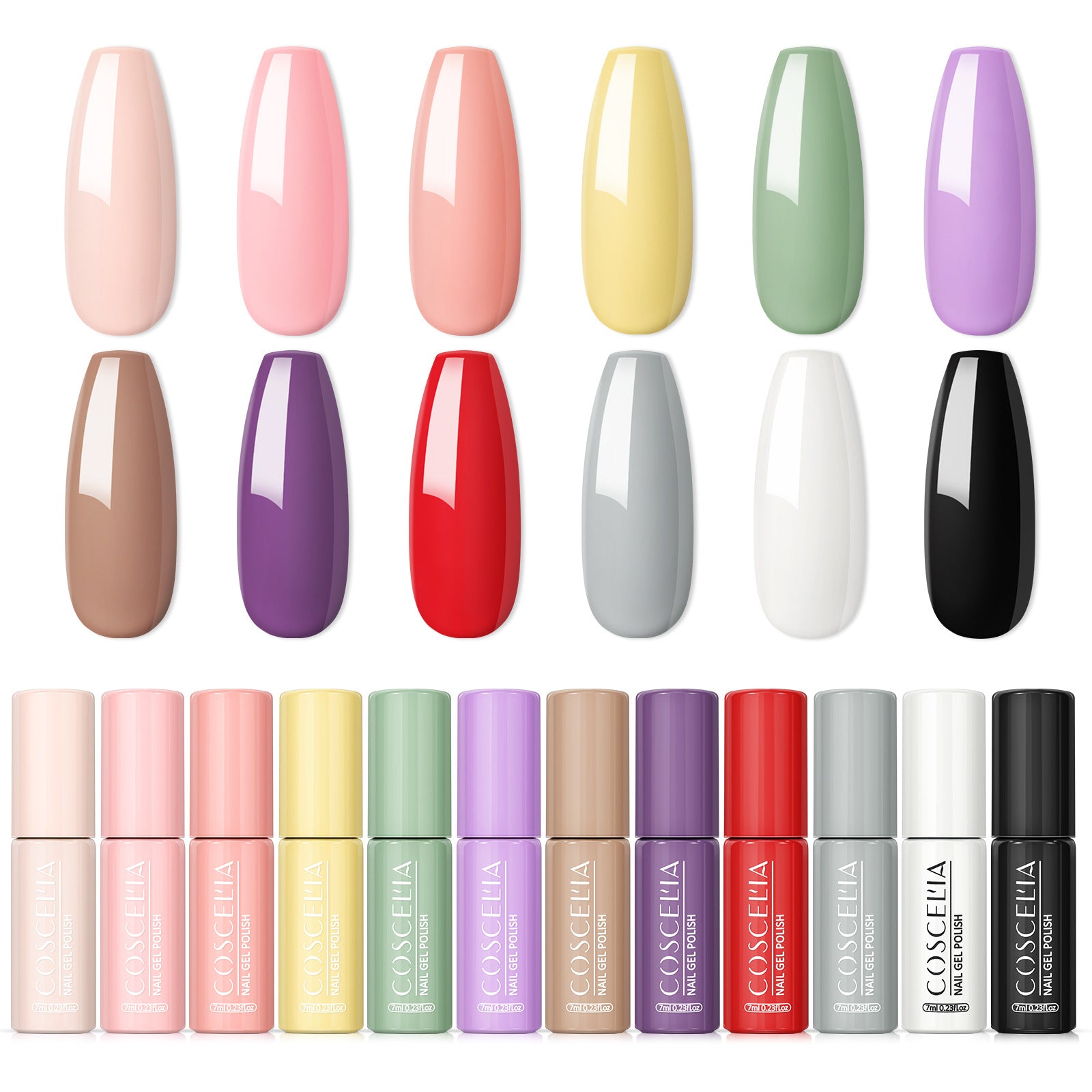 Macaron Color Round Tube Series Nail Polish Glue Nail Art Net Red Popular Color - 2bazar4