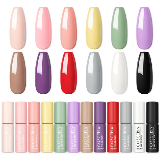 Macaron Color Round Tube Series Nail Polish Glue Nail Art Net Red Popular Color - 2bazar4