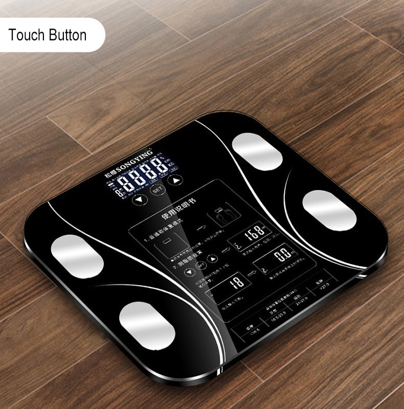13 Body Index Electronic Smart Weighing Scales Bathroom Body Fat bmi Scale Digital Human Weight Mi Scales Floor lcd display - 2bazar4