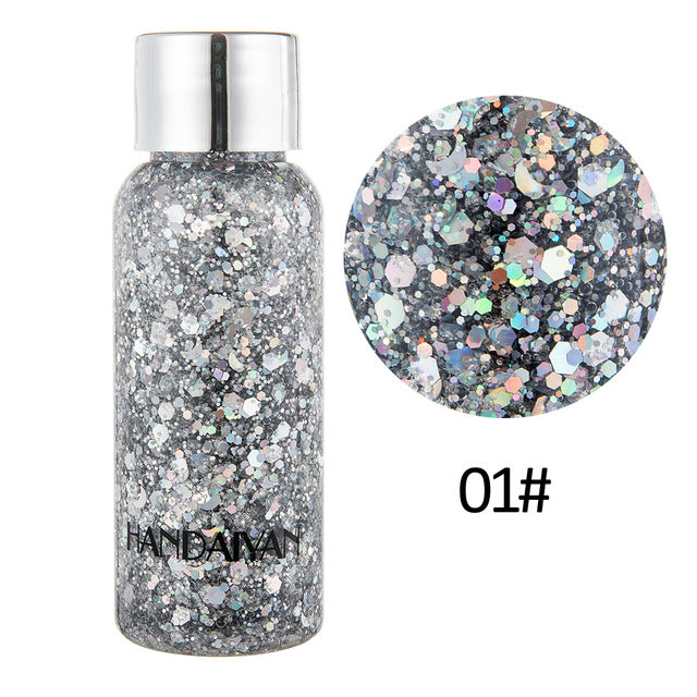 9 Colors Hot Festival Cosmetics Face Body Glitter Cream Sequins Shining Liquid Shimmer Glitter Body Makeup Fashion Party Make Up - 2bazar4