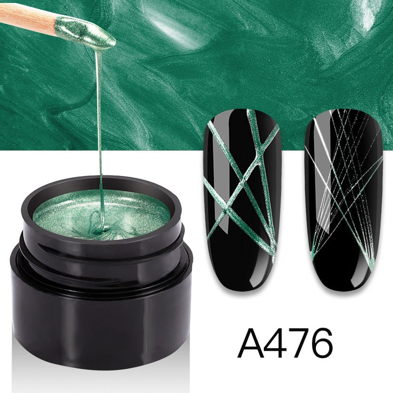 ROSALIND Gel Spider Line For Nails Art Gel Polish UV Colors Painting Gel Nail Polish Spider Gel Lacquer Web Stickers Gel Polish - 2bazar4