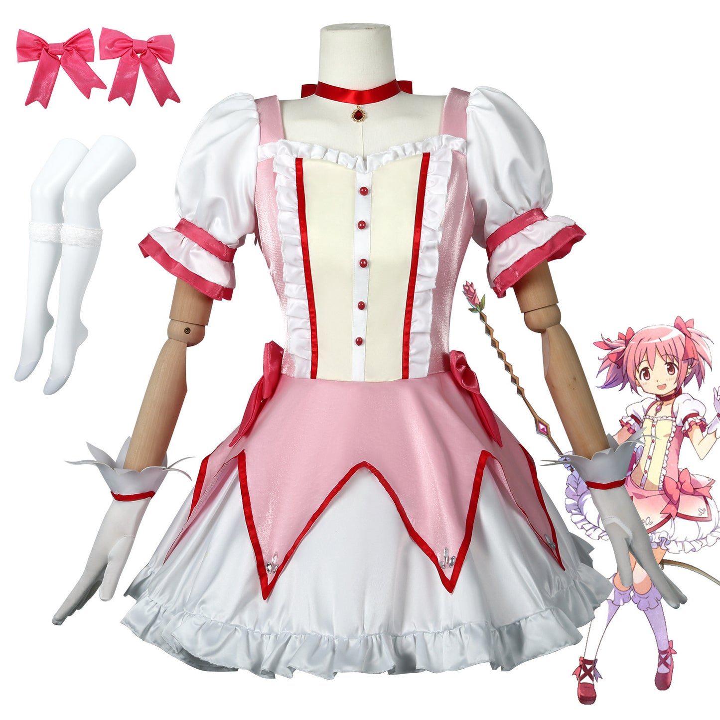 Magical Girl Little Round Deer Eyes Round Fragrance COS Costume Cosplay Costume Transformation Combat Costume Anime Cosplay