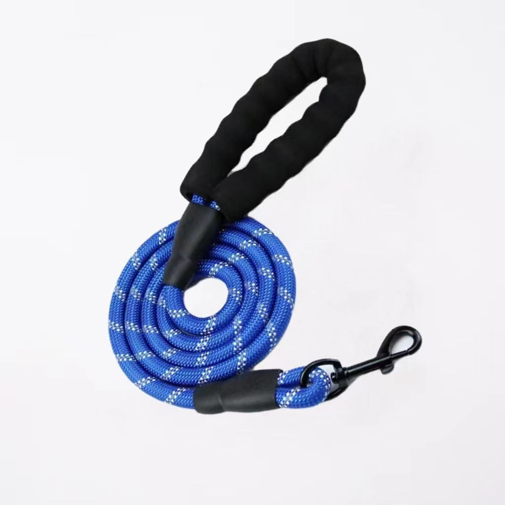 Foam handle nylon round rope dog leash dog chain collar pet dog leash - 2bazar4