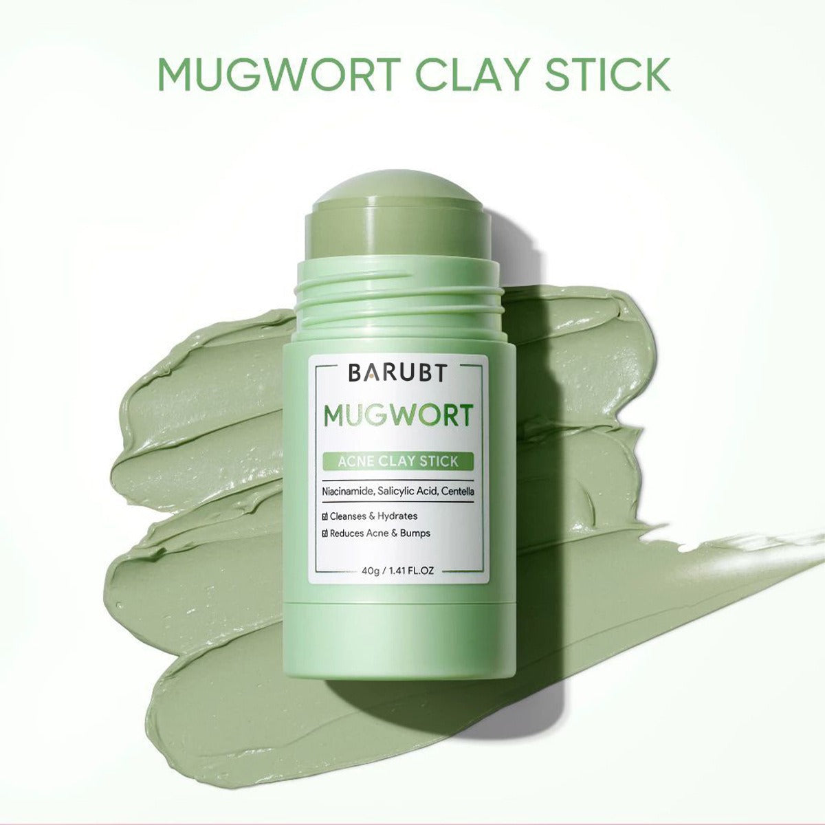 BARUBT mugwort mud mask stick deep cleansing mild blackhead repair facial care smearable mask - 2bazar4