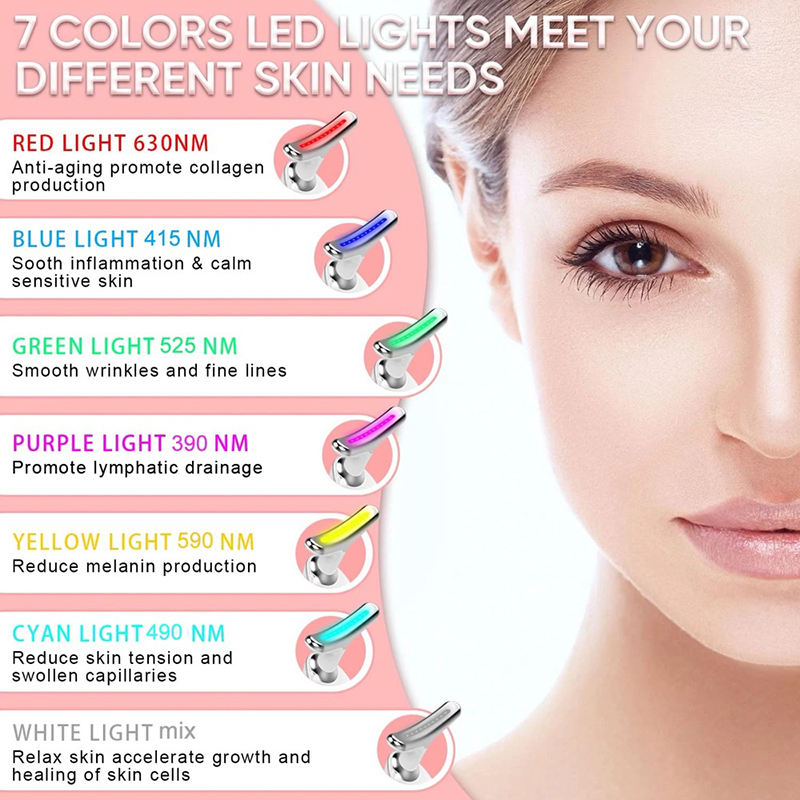 7 colors -Purpose Lifting And Firming Facial Massage Device Neck Face Massager Neck Face Beauty Device In Portable Face Massager - 2bazar4