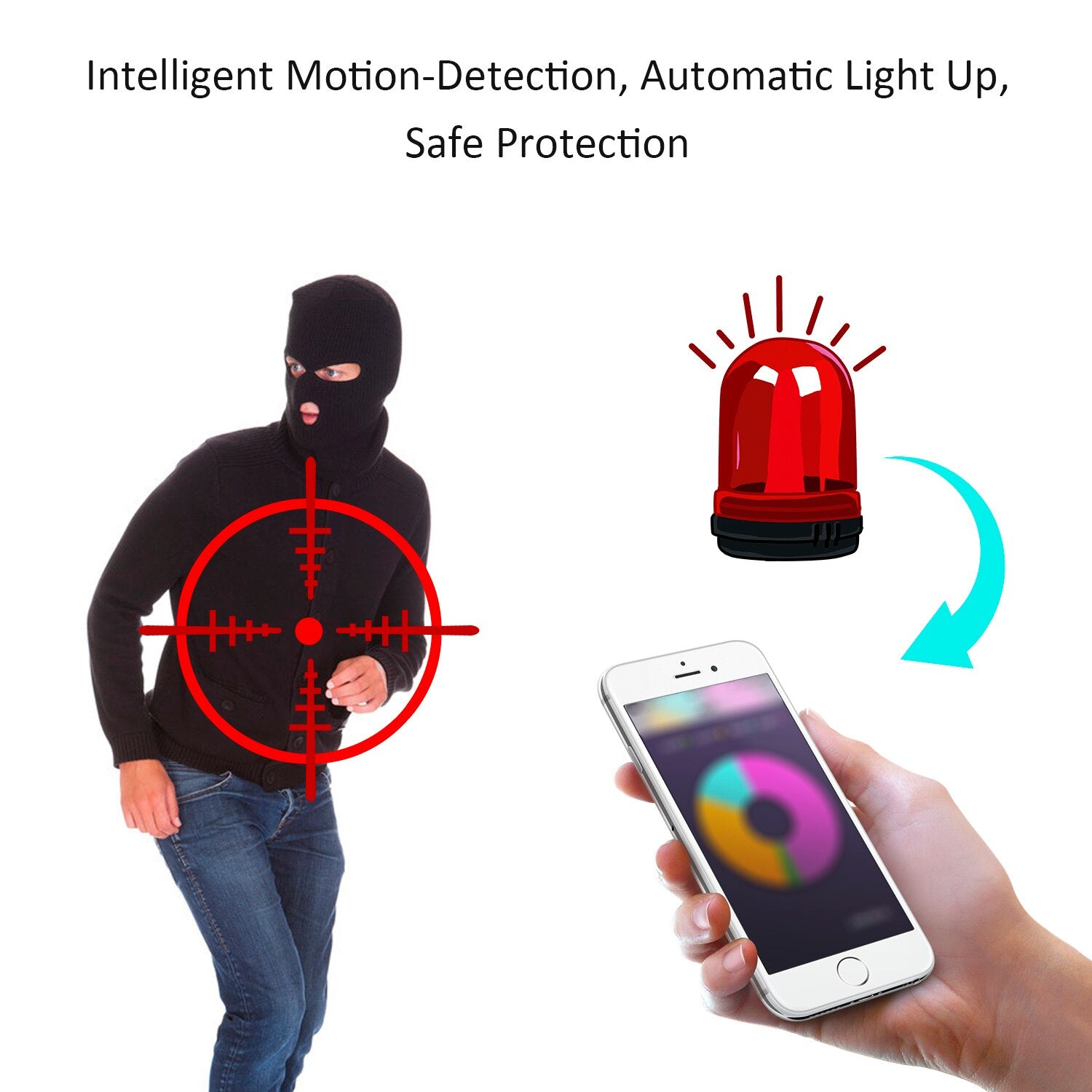 1080P Multifunctional WIFI Wireless Surveillance Outdoor Wall Light Webcam Security Camera PIR Motion Detection IP65 Waterproof - 2bazar4