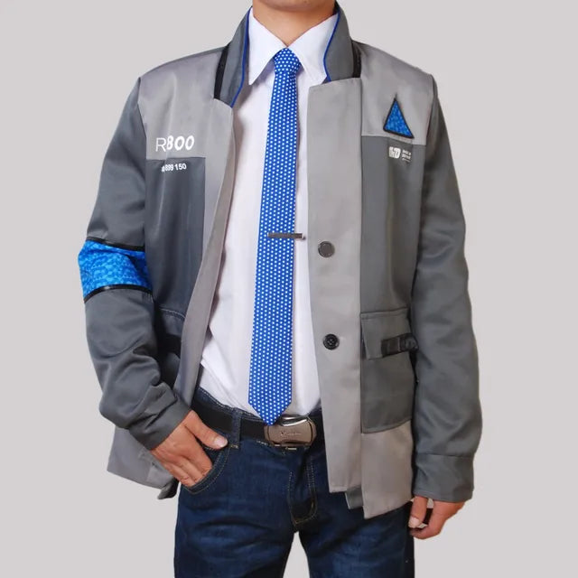 Game Detroit Become Human Cosplay Costume Connor Cosplay Uniform Men Jacket White Shirt Tie RK800 Coat Costume Full Set eprolo