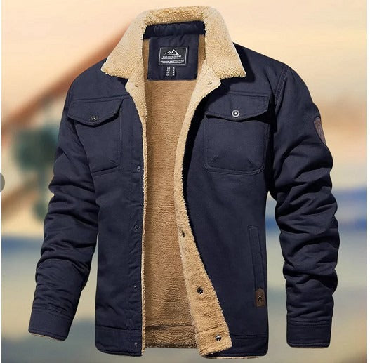 New Men's Jacket Cashmere Cotton Workwear Casual Jacket - 2bazar4
