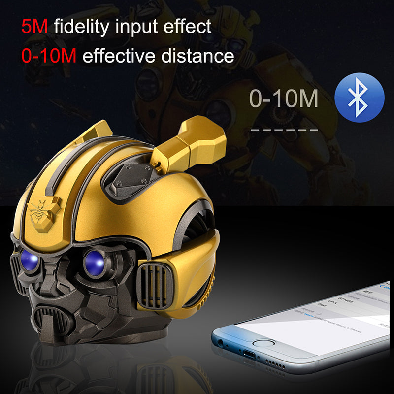 Transformers Bumblebee Helmet Wireless Bluetooth 5.0 Speaker With Fm Radio Support Usb Mp3 TF for Kids - 2bazar4