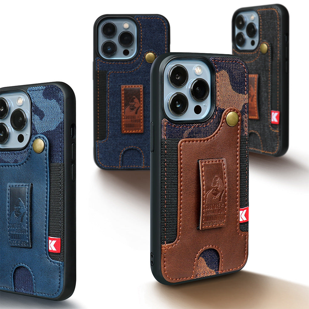 For iPhone 13pro Case Apple 14 Plug-in Wristband Phone Cover iPhone 14 Case - 2bazar4