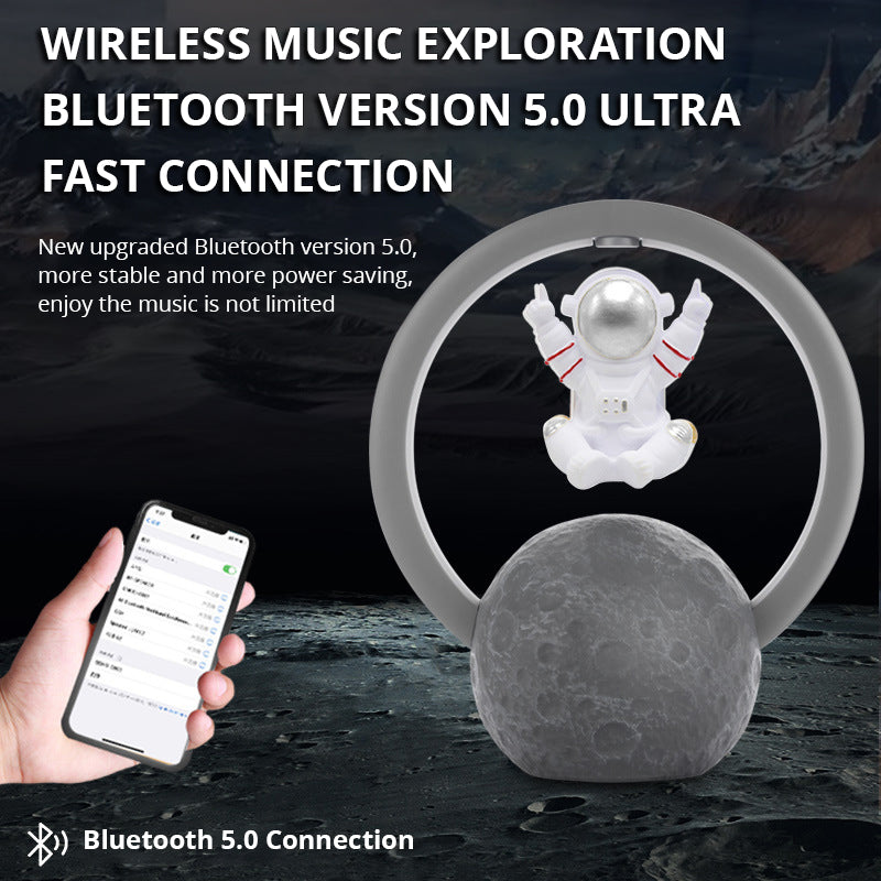 Maglev Bluetooth Speaker New Astronaut Night Light Home Creative Decoration Outdoor Subwoofer Bluetooth Sound - 2bazar4