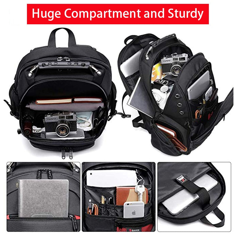 Male 45L Travel backpack 15.6 Laptop Backpack Men USB Anti theft Backpacks for teens schoolbag youth mochila women backbag - 2bazar4