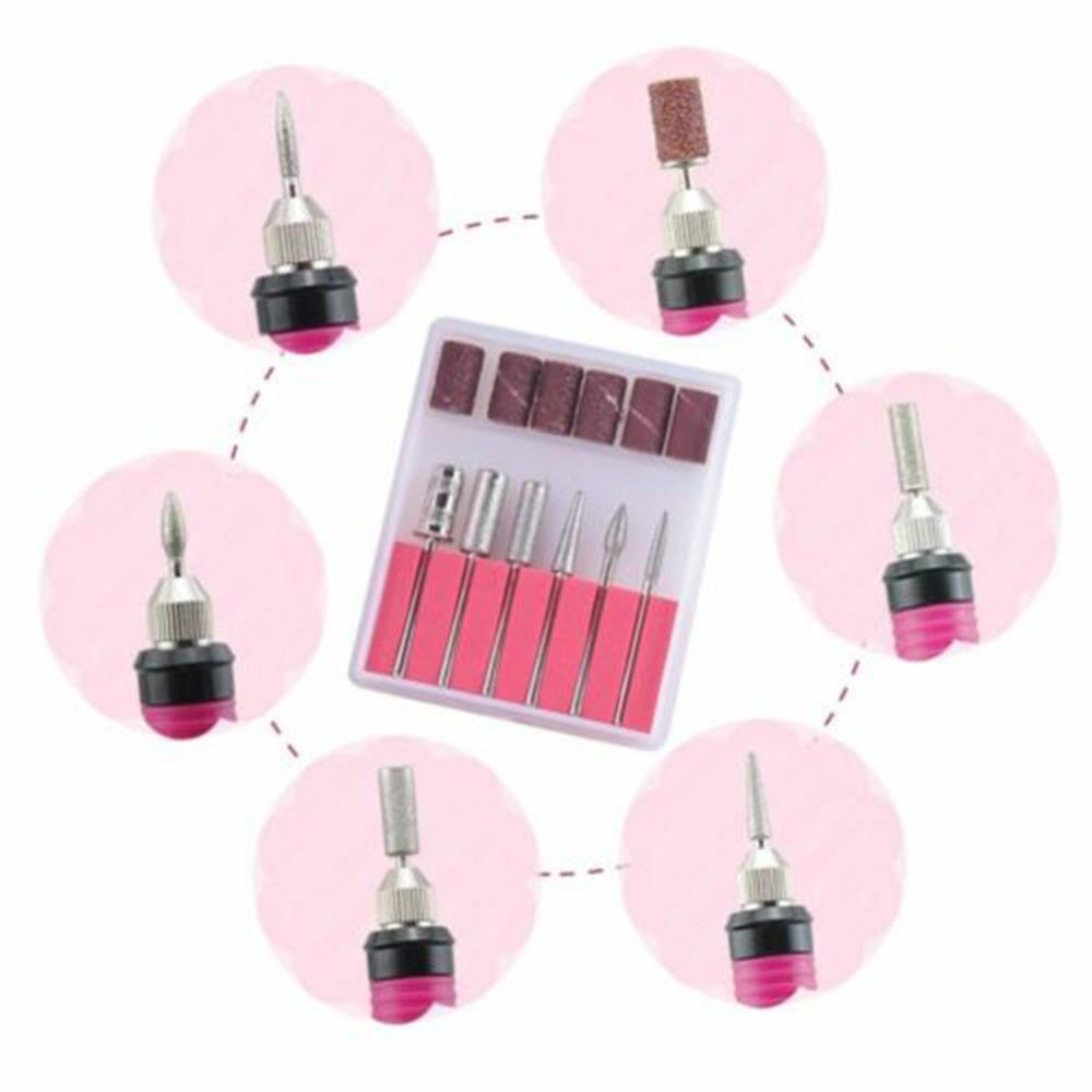 Electric Nail Drill Machine Kit Nail Gel Remove Machine Nail Art Tools Kit Pen Pedicure Nail File Sanding Bands - 2bazar4