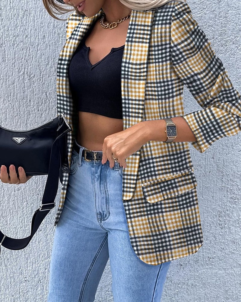 Long sleeved fashionable and sexy printed suit jacket - 2bazar4