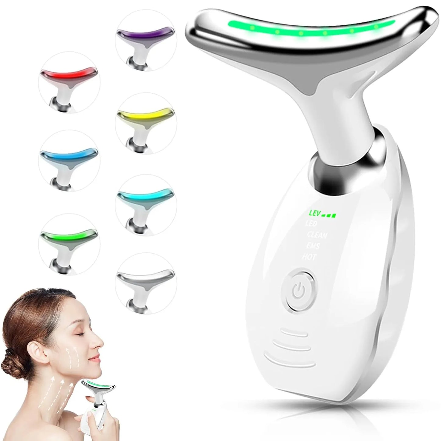 7 colors -Purpose Lifting And Firming Facial Massage Device Neck Face Massager Neck Face Beauty Device In Portable Face Massager - 2bazar4