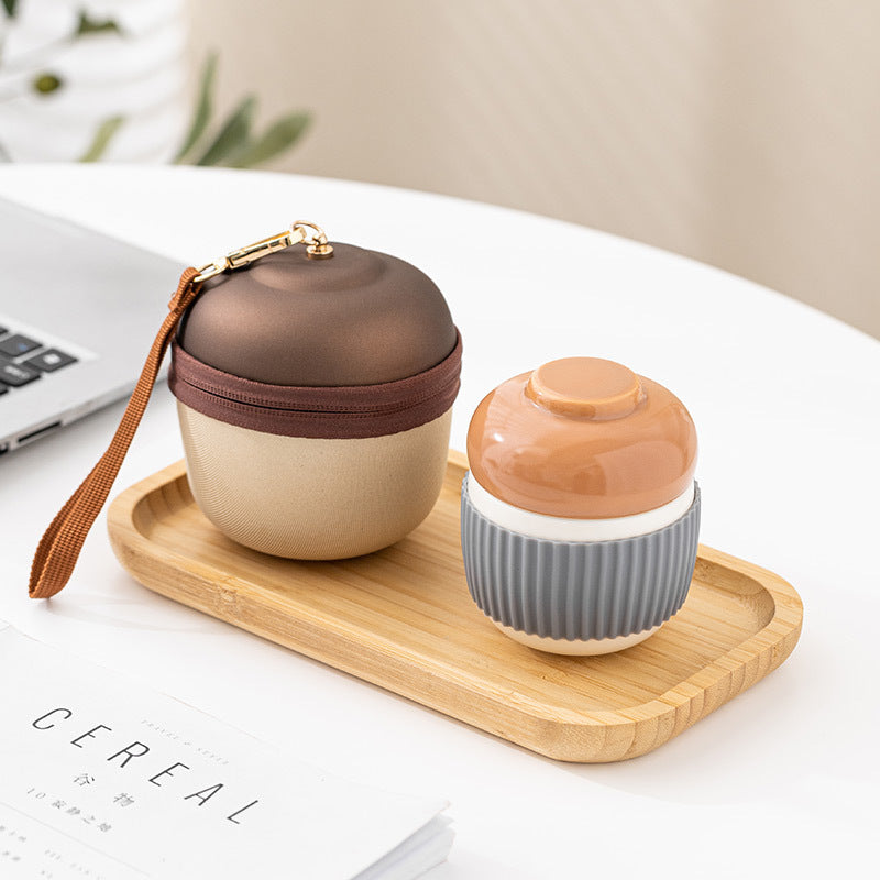 Pinecone Quick Customer Cup Travel Tea Set One Pot One Cup Portable Office Tea Cup Filter Cup