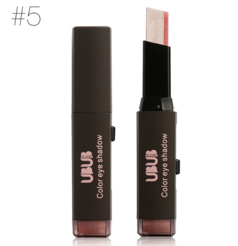 UBUB Double Color Stereo Gradient Velvet Shimmer Eyeshadow Stick Earth Color Eye Shadow Cream Pen - 2bazar4