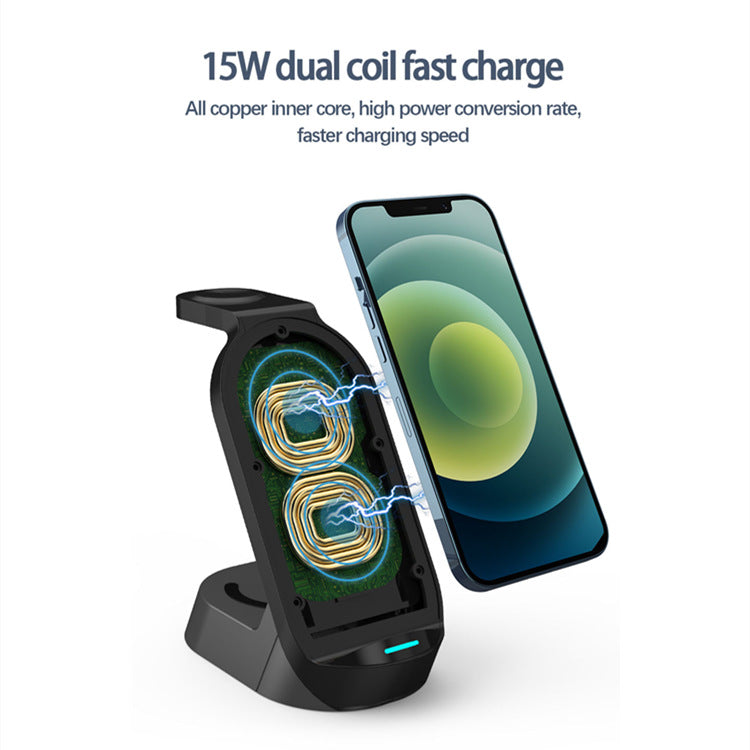 Four-In-One Wireless Charger For Apple Mobile Phone Watch Headset All-In-One Wireless Charger - 2bazar4