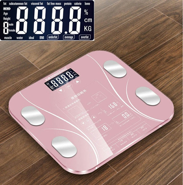 13 Body Index Electronic Smart Weighing Scales Bathroom Body Fat bmi Scale Digital Human Weight Mi Scales Floor lcd display - 2bazar4