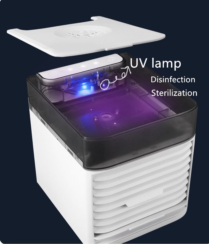 Mini Air Conditioner Air Cooler Fan 7 Colors Light USB Portable Air Conditioner Sterilization isinfection Air Cooling Fan - 2bazar4