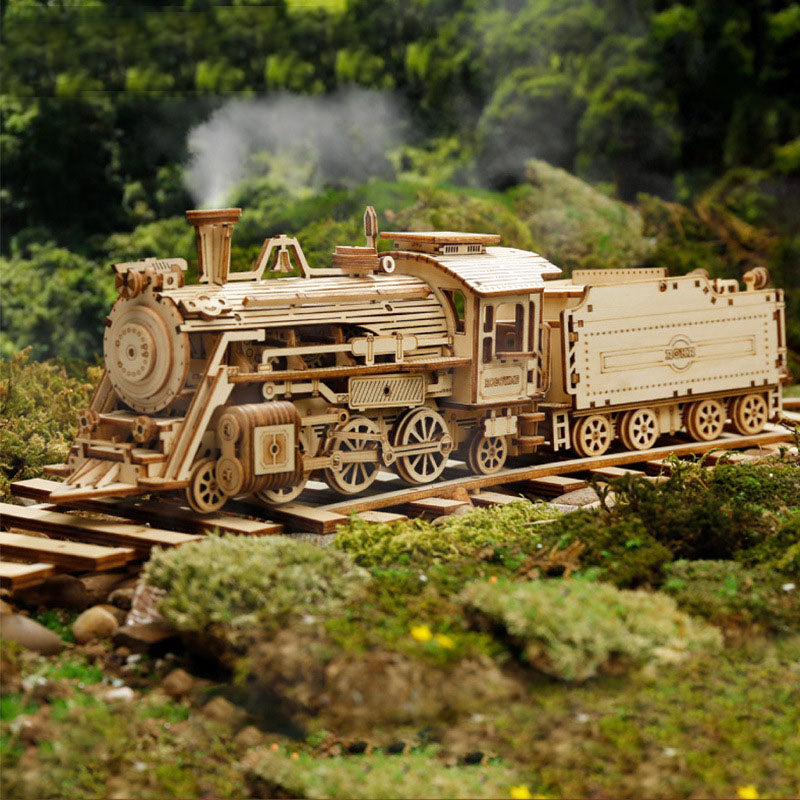 3DIY Hand Assembled Train Jeep Truck Children's Toy Boy Gift Wooden 3D Puzzle - 2bazar4
