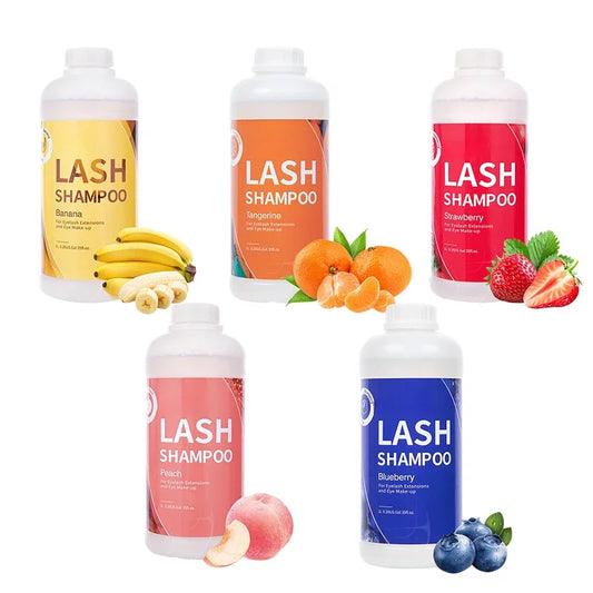 1L Eyelash Cleanser Foam Lash Shampoo No Irritation Pump Press Lash Lift and Growth Kit Bottles Brushes Eyelash Extension - 2bazar4