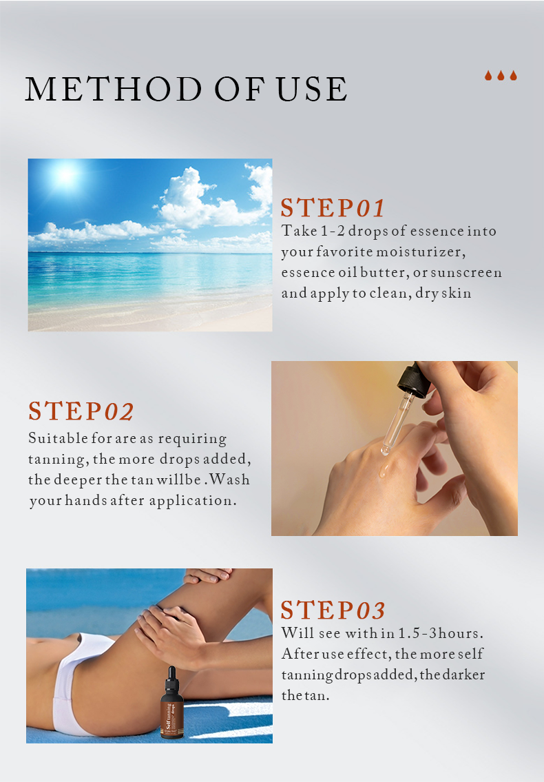 Enjoy Skin Oraganic Self Tanning Essence Drops Pure Natural Bronzer Moisturizes Skin Tanning Essence - 2bazar4
