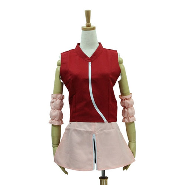 Anime Naruto Cosplay Haruno Sakura 1st Generation Cheongsam Dress Costume 2nd Generation Clothing Set