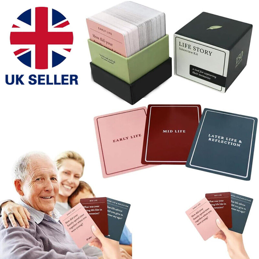 Life Story Interview Kit 150 Conversation Cards - Put Down The Phone Family Game - 2bazar4