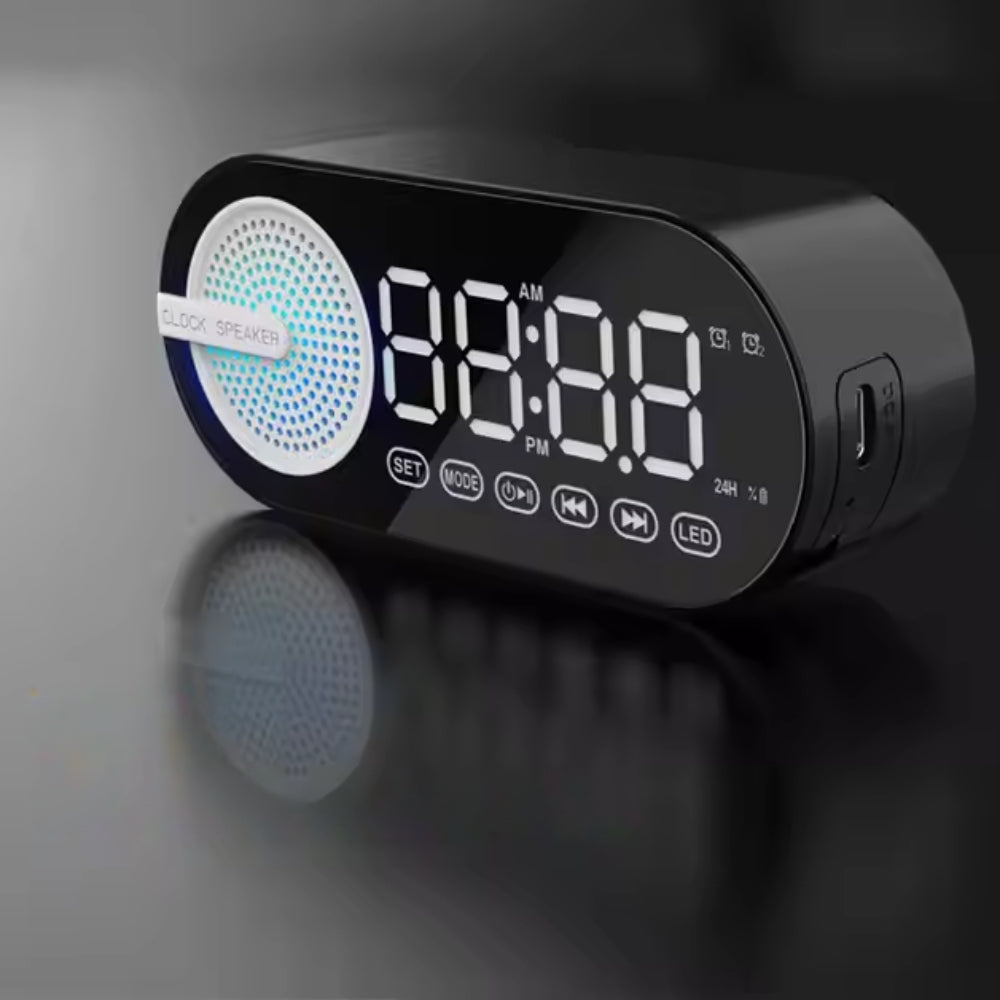 RGB Bluetooth Speaker Alarm Clock with TWS and Large Display_4