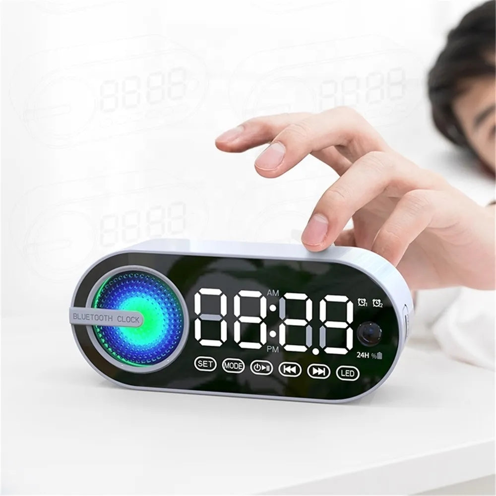 RGB Bluetooth Speaker Alarm Clock with TWS and Large Display_5