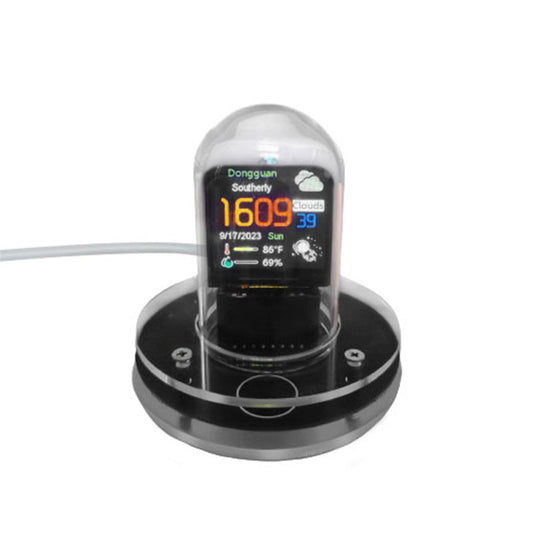 Intelligent Glow Tube Networking Weather Alarm Clock Temperature and Humidity Display Intelligent Desktop Decoration - 2bazar4