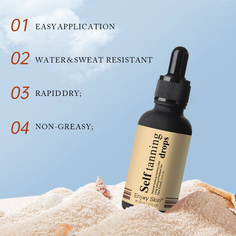 Enjoy Skin Organic Self Tanning serum Wholesale Sunless Tanner Solution serum Home Oils Tan Self Tanner Tanning serum Drops - 2bazar4