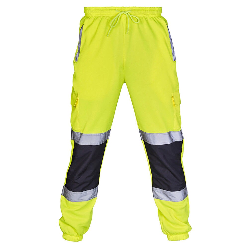 New Men's Fahison Sport Sweat Pants Work Fleece Bottom Joggerms Joggers Yellow Black Orange Fluorescent Green Autumn - 2bazar4
