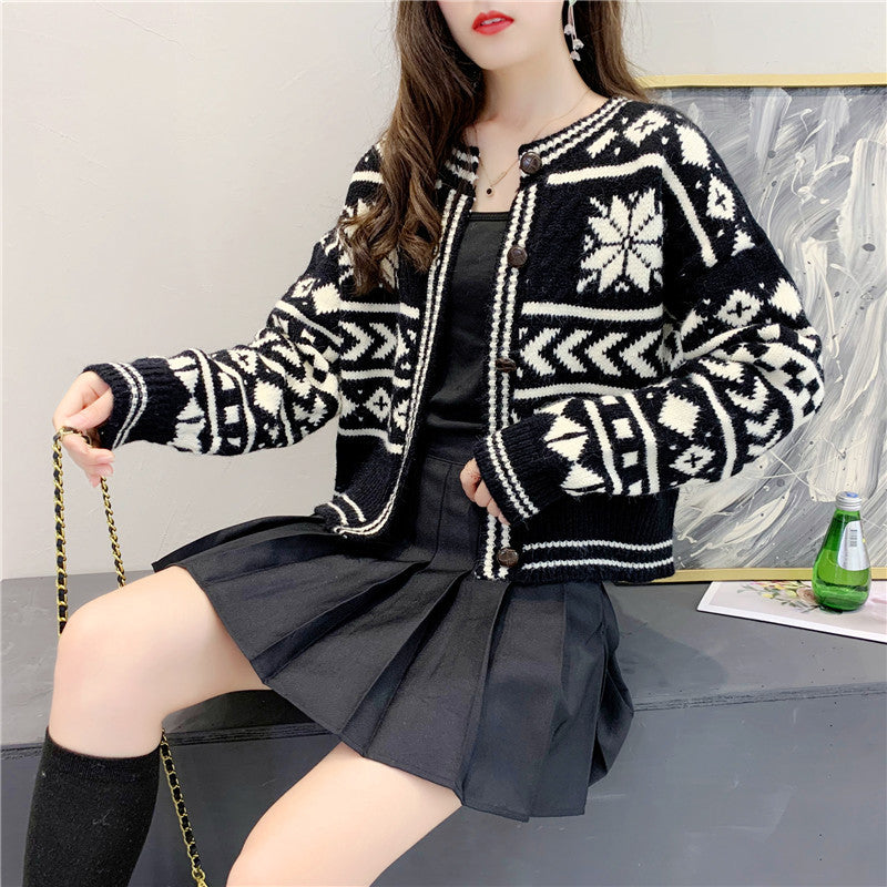 Small knitted sweater for women cardigan for slimming effect knitted cardigan for women outerwear - 2bazar4