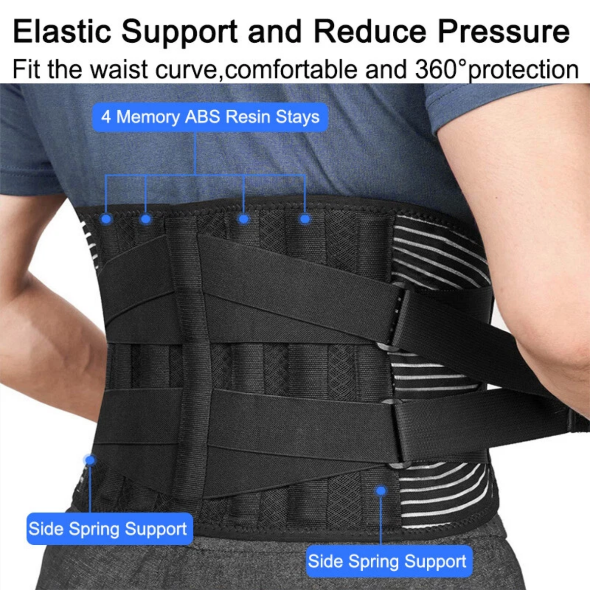 Adjustable Lower Back Brace Lumbar Support Waist Belt For Men Women Pain Relief Waist Belt