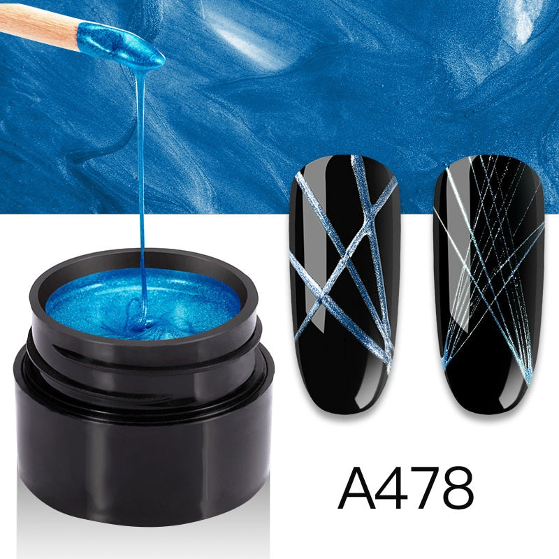 ROSALIND Gel Spider Line For Nails Art Gel Polish UV Colors Painting Gel Nail Polish Spider Gel Lacquer Web Stickers Gel Polish - 2bazar4