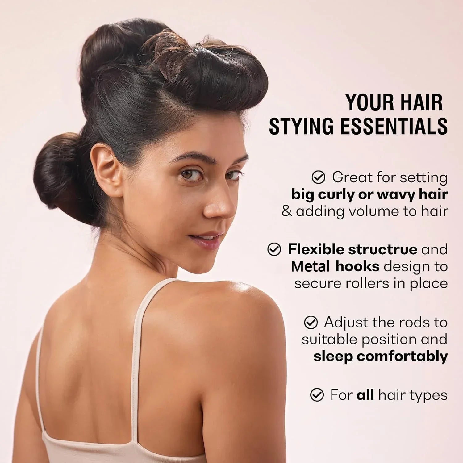 Heatless Hair Curler No Heat Hair Rollers Lazy  Curling Rod Headband Soft Curls Sleeping Flexi Rods with Hook Hair Styling Tools - 2bazar4