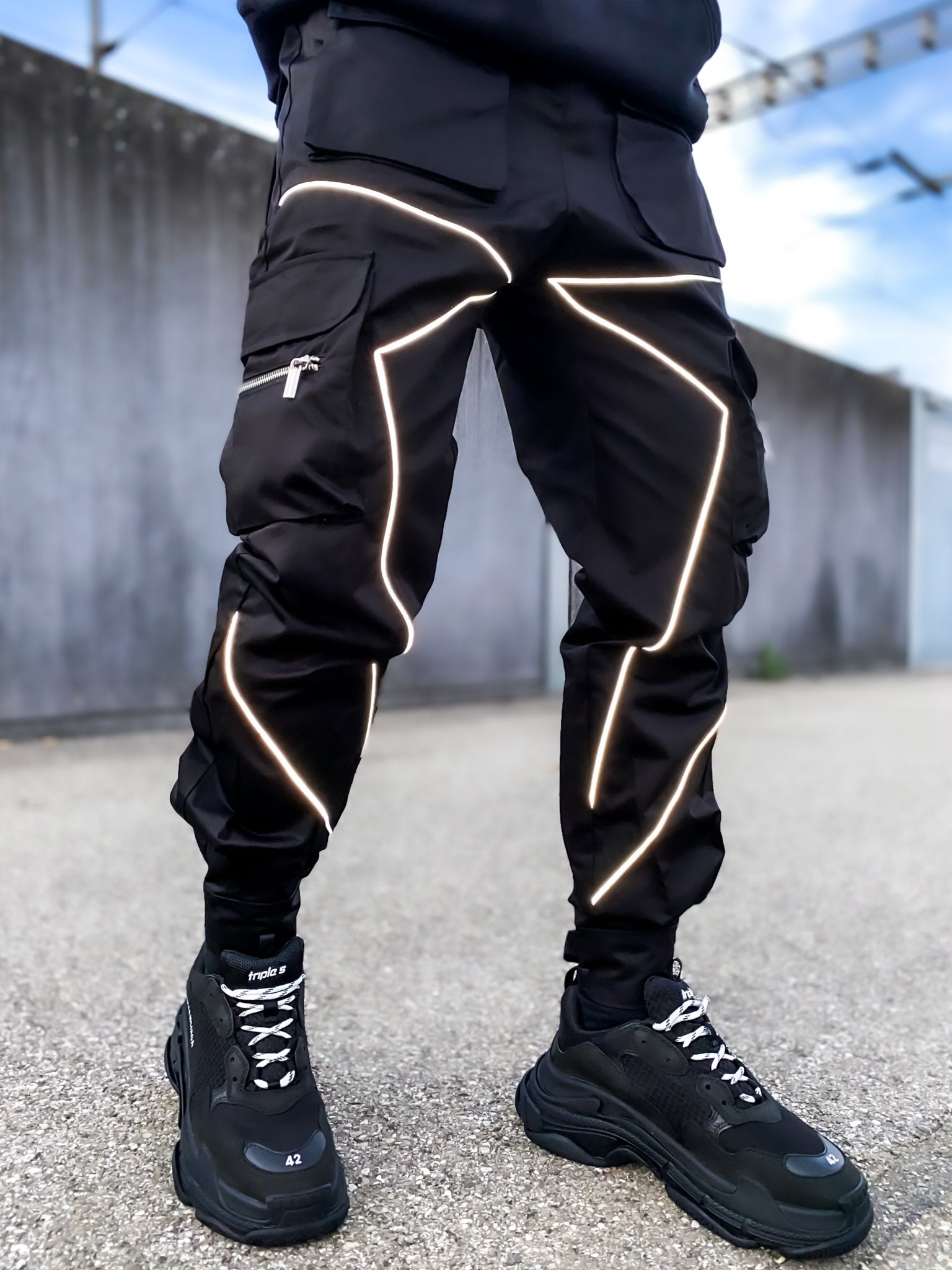 Spring and autumn new casual pants male Korean version of the trendy brand multi-bag overalls loose straight-leg pants outdoor running trousers - 2bazar4
