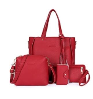 PU Leather Women's Shoulderbag +Casual Tote + Lady Handbag +Card Coin Bags Purse Messenger Satchel 4pcs/set eprolo