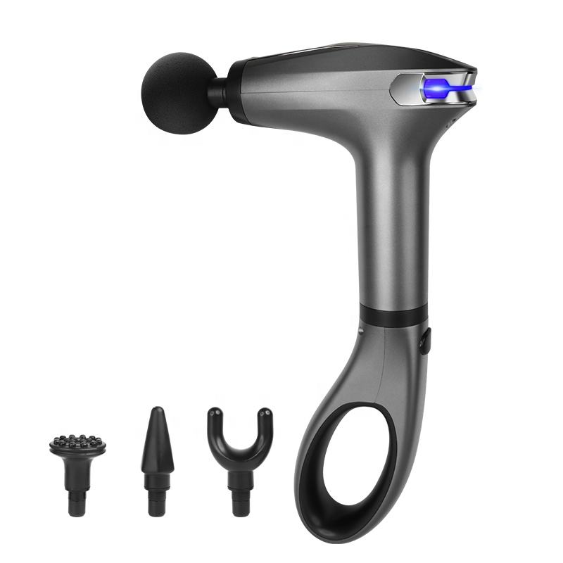 4 Massage Silicone Head Powerful Fascial Gun Portable Vibration Deep Tissue Percussion Muscle Back Massage Gun For Women - 2bazar4