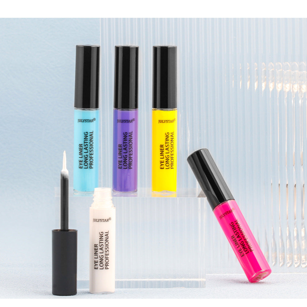 Colorful Stain Free Liquid Eyeliner Set Waterproof Oil Proof Eyeliner Liquid Pen White Eyeliner - 2bazar4