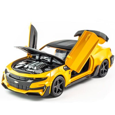 KIDAMI 1:32 Alloy Diecast Car Model Chevrolet Camaro Pull Back Sound Light Kids Toy Car Collection for Children's Gifts - 2bazar4