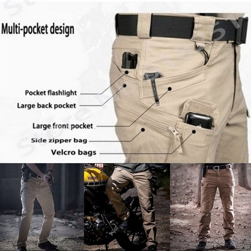 Men's Casual Tactical Pants Breathable Autumn Outdoor Hiking Army Military Long Trousers Male Waterproof Multi Pocket Cargo Pant - 2bazar4