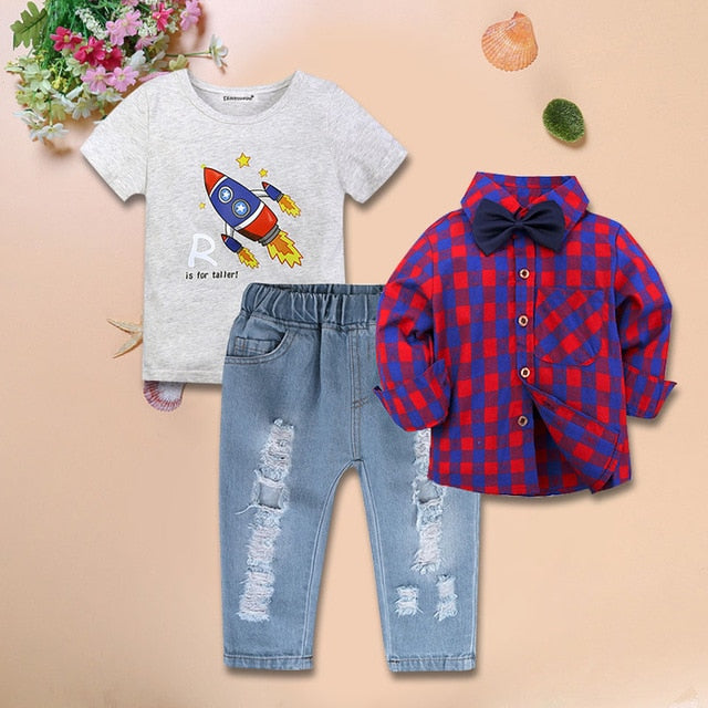 Toddler Boy Clothes Summer Children Clothing Boys Sets Costume For Kids Clothes Sets T-shirt+Jeans Sport Suits 2 3 4 5 6 7 Years - 2bazar4